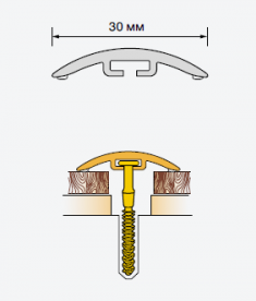 Порог Salag Cirrus C30 ПВХ 1.86 м венге C30312