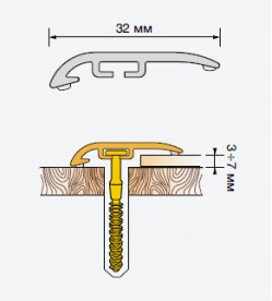 Поріг Salag Cirrus C32 ПВХ 1.86 м дуб старий C32319