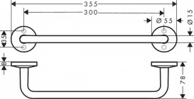 Поручень для ванной Axor Universal Circular металл черный матовый 42813670