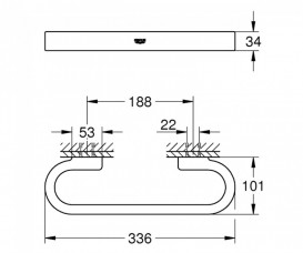 Поручень для ванной Grohe Selection металл темный графит матовый 41064AL0