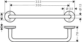 Поручень для ванної Hansgrohe Axor Universal Circular метал поліроване золото 42813990