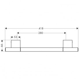 Поручень для ванної Hansgrohe Axor Uno шліфований нікель 41530820
