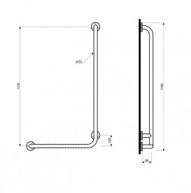 Поручень Kolo Lehnen Funktion правый гладкое горизонтальное плечо L1023511