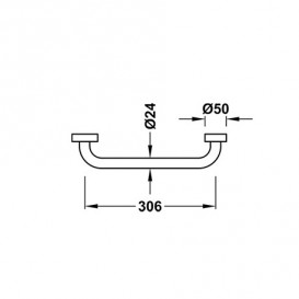 Поручень для ванної Tres 306 мм рожеве золото 134184OP