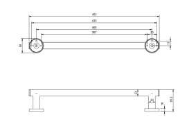 Поручень для ванної кімнати Villeroy & Boch Elements - Tender матове золото TVA15101000076