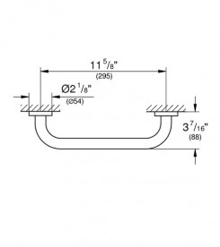 Поручень для ванни Grohe QuickFix Start метал суперсталь 41189DC0