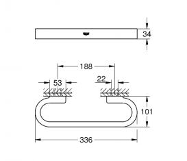 Поручень для ванни Grohe Selection 30 см хром 41064000