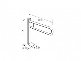 Поручень для ванны Hatria Autonomy сталь белый Y0DD01