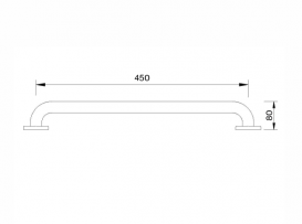 Поручень для ванної Kolo Lehnen Concept прямий 45 см полірований L60004000