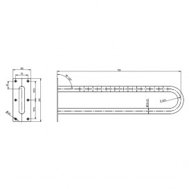 Поручень Kolo Lehnen Funktion нерухомий 70 см гладка поверхня L1054401