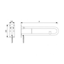 Поручень Kolo Lehnen Funktion з радіо-кнопкою змиву хвилястий L1071202