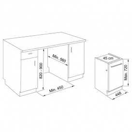 Посудомоечная машина встраиваемая Franke FDW 4510 E8P E 117.0616.305