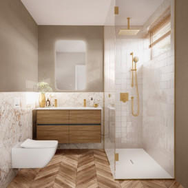 Потолочный кронштейн для верхнего душа Villeroy & Boch Universal Showers латунь матовое золото TVC00045454076