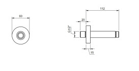 Потолочный кронштейн для верхнего душа Villeroy & Boch Universal Showers латунь матовый черный TVC000019000K5