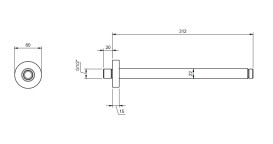 Потолочный кронштейн для верхнего душа Villeroy & Boch Universal Showers латунь хром TVC00002000061