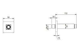 Стельовий кронштейн для верхнього душу Villeroy & Boch Universal Showers матовий чорний TVC000013000K5