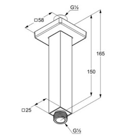 Стельовий кронштейн Kludi A-Qa 15 см брошуроване золото PVD 66545N000