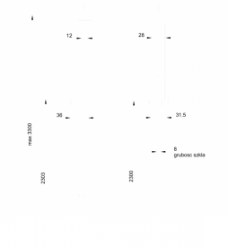 Стельовий кронштейн Kolo Next Walk In 230 см глянсовий хром HSKD23003