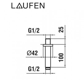 Потолочный кронштейн Laufen 10 см хром HF960098100001