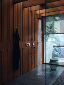 Потолочное подсоединение Hansgrohe Axor One 300 мм для верхнего душа Ø280 2jet полированное золото 48496990