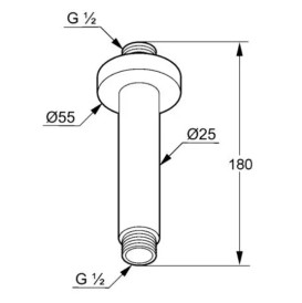 Стельовий кронштейн Kludi A-Qa 15 см брошуроване золото PVD 66515N000