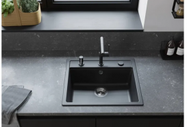 Поворотная ручка Hansgrohe A11 для дистанционного управления сливом мойки металл матовый черный 40953670