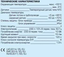 Привід-контролер Esbe CRC121 230В 120 сек 15 Нм 12842100