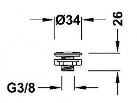 Пробка для бачка унитаза Tres 25477013