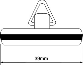 Пробка для раковины McAlpine d39 мм с отверстием для цепочки пластик хром CP1