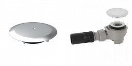 Пробка зливного отвору до сифона для душових піддонів Geberit d90 мм матовий хром 150.265.46.1