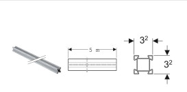 Профиль для монтажа систем крепления Geberit GIS сталь 461.000.25.1