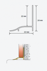 Профіль для ванн під плитку Salag 1.85 м ПВХ білий 062101