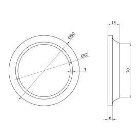 Прокладка для бойлера Kroner 90 мм силікон CV031620
