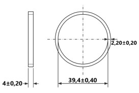 Прокладка McAlpine 40 мм резина 40M