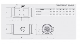 Промисловий вентилятор Soler&Palau TD-1300/250 Silent Ecowatt канальний малошумний 5211988100