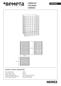 Дротовий кошик для сміття Bemeta Hotel нержавіюча сталь матова 101015065