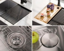 Робоча станція Kraus Kore мийка без отвороу під змішувач нержавіюча сталь KWU111-23