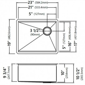 Рабочая станция Kraus Kore мойка без отверстия под смеситель нержавеющая сталь KWU111-23
