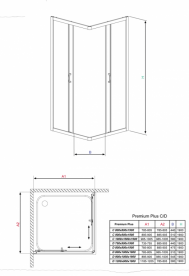 Душова кабіна Radaway EOS Premium Plus B 90х90х190 без піддону 30473-01-01N