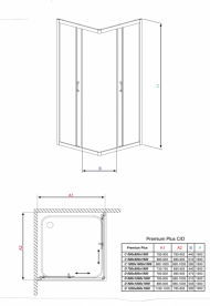 Душевая кабина Radaway EOS Premium Plus B 90х90х190 без поддона 30473-01-06N