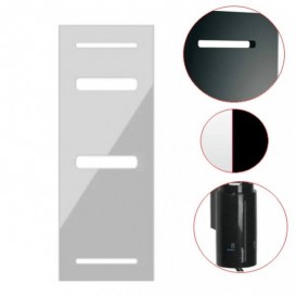 Радиатор декоративный Instal Projekt Sisi 55,1х120,6 см с панелью белое стекло SIS-50/120E34L04