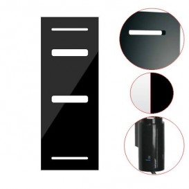 Радиатор декоративный Instal Projekt Sisi 55,1х120,6 см с панелью чёрное стекло SIS-50/120E31L05