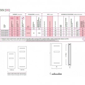 Радіатор декоративний Instal Projekt Sisi 61,8х162,6 см з панеллю чорне скло SIS-60 / 160E31L05