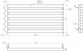 Радиатор отопления Genesis-Aqua Ascania 60х120 см нержавеющая сталь черный GA-209001
