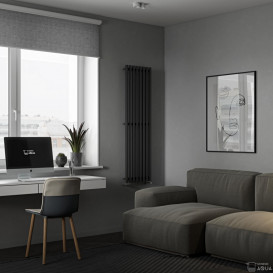 Радиатор отопления Genesis-Aqua Marbel 160х45 см нержавеющая сталь черный GA-203001