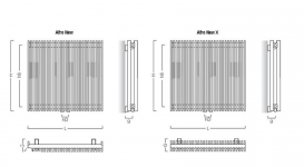 Радіатор опалення Instal Projekt Afro New X пластинчастий 39,9х180 см 18 елементів сталь палітра IP на вибір AFRNX-180/18