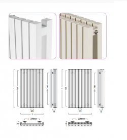 Радиатор отопления Instal Projekt Asap VX трубчатый 39,8х200 см 11 секций сталь палитра IP на выбор ASAPVX-200/11