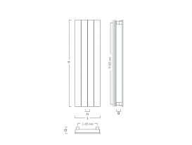 Радиатор отопления Instal Projekt Cover V пластинчатый 58,1х200 см 8 элементов сталь палитра IP на выбор COVV-200/08
