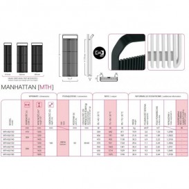 Радиатор отопления Instal Projekt Manhattan 59,4х180,5 см сталь палитра IP на выбор MTH-60/180