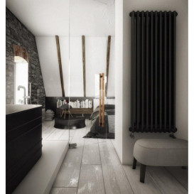 Радиатор отопления Instal Projekt Tubus 2 трубчатый 48,5х180 см 10 секций черный матовый TUB2-180/10-D50-C31